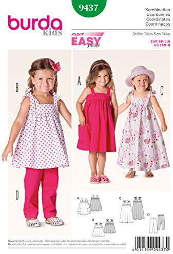Burda Style Sewing Pattern B9437 Toddler's Co-ordinates