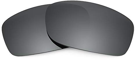 Revant Verres de Rechange Compatibles avec Oakley Fives Squared, Polarisés, Chrome Noir MirrorShield
