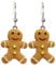 Bluebubble CHRISTMAS COOKIE Iced Gingerbread Man Dangle Earrings on Gift Card