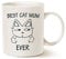 This Funny Mother's Day Mum Coffee Mug for Cat Lovers, Best Cat Mum Ever Best Cute Christmas Gifts for Mother Cup White, 11 Oz