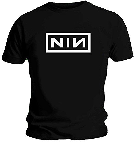 Nine Inch Nails Official Black T Shirt NIN Classic 'White Logo' XXL