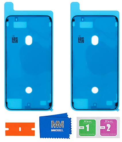 MMOBIEL 2X wasserdichte Folie Klebefolie LCD Display Adhesive Sticker Kompatibel mit iPhone 7 Plus 5.5inch (Schwarz)