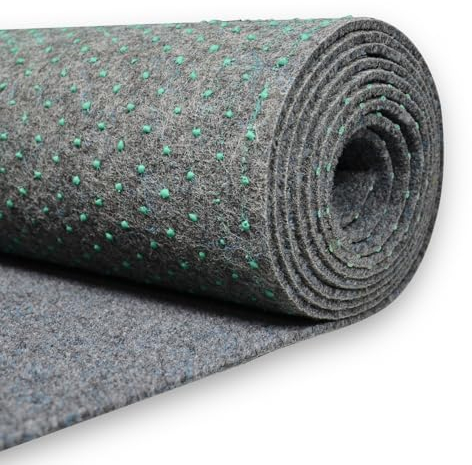 Kunstrasen Fertigrasen in 3 Farbig mit Drainagenoppen (60 cm x 200 cm, Grijs 901 (Grau))