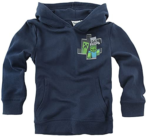 Minecraft Creeper Kapuzenpullover dunkelblau 140