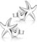 Materia Damen Ohrstecker Seestern Silber 925 - maritime Ohrringe Stecker klein Set rhodiniert SO-416