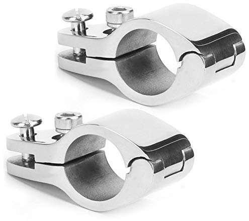 25mm Diapositiva de la quijada, 2Pcs Bimini Abrazadera deslizante de la quijada Herraje de acero para embarcaciones para yates comerciales inflables
