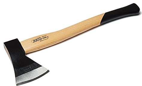 Juco Universalaxt LUX, Metal Element Forged and Furnance Painted, Induction Hardened Working Part, Ash Handle Double-Varnished, Handle Protected with Plastic Wedge and Metal Sleeve (1)