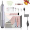 WakeDream Fresa per Unghie, 12 in 1 professione Lima elettrica per unghie, Kit Professionale per Rimozione Smalti e Gel, 20000 RPM Velocità Regolabile Strumenti per manicure e pedicure (argento)