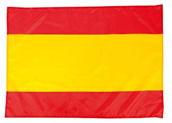 Bandera de España sin Escudo 100x70 cm. Bandera de España en suave y resistente poliéster con cintas de ajuste.