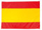 Bandera de España sin Escudo 100x70 cm. Bandera de España en suave y resistente poliéster con cintas de ajuste.