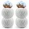 Pascuali Bio Cashmere 6/28. Strickwolle aus 100% Kaschmirwolle Wolle zum Stricken und Häkeln, 4 Knäuel - 100 g - Farbe:Feder 06