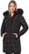 Navahoo Winterjacke Damen - Wasserabweisend, Warm, Kapuze, Winddicht - Wintermantel Lang, Mantel Frauen, Teddyfell gefüttert - Stehkragen, 7 Taschen, verlängerter Zipper - Schwarz M