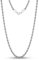 Cadoline 316L Stainless Steel Silver Necklace For Men Jewellery 3mm 18 Inch Knot Rope Necklace