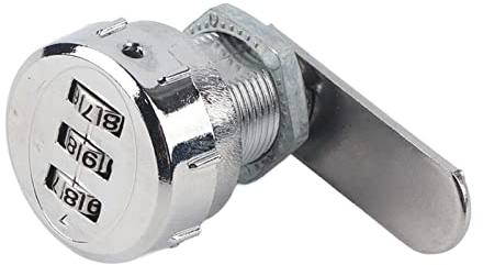Cerradura de Combinacion Codigo,Cerradura Combinada Combinación Código Leva 3 Dígitos Aleación Zinc Hardware Seguridad Cajón Puerta Cilindro Codificada con Contraseña para Armario Cajon Buzon(0.5~9mm)