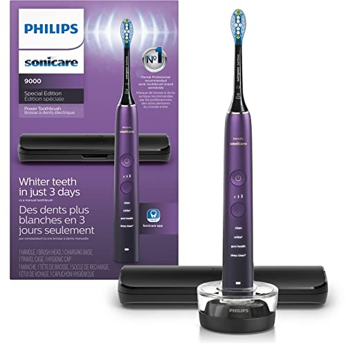 Philips Sonicare 9000 Special Edition Wiederaufladbare Zahnbürste, Schwarz/Lila, HX9911/91