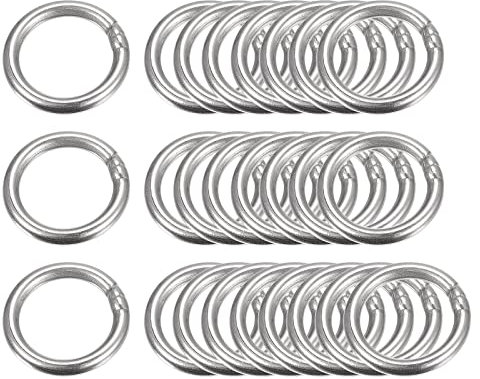 sourcing map 25 Stück O Ringe Edelstahl 304 Metallringe, 20 mm Außendurchm. 3 mm Dicke Geschweißter O-Ring für Befestigung Schrauben Haken Campinggürtel Hundeleinen Taschen Paracord Zubehör