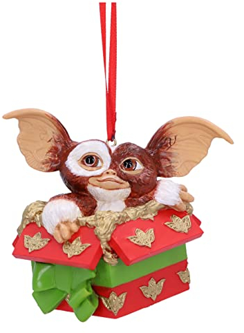 Nemesis Now Gremlins Gizmo Hängeornament 10 cm, Kunstharz, offizielles Lizenzprodukt von Gremlins, Gremlins Weihnachtsdekoration, gegossen aus feinstem Kunstharz, handbemalt