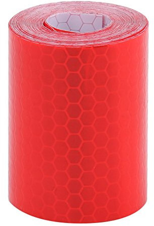 AMZLORD 3D Carbon Fiber yl Folie Aufkleber Roll Wrap (5 x 300 cm) Rot Carbonfolie Autofolie kotfen Univeal Selbstklebend Reflektierenr Warnaufkleber yl elband für Auto