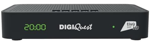 DIGIQUEST Tivùsat Maximo Combo Receiver | DVB-S2 und DVB-T2 | 2in1 Fernbedienung | Tivùsat Smartcard inklusive | Aufnahmefunktion zuschaltbar | schwarz
