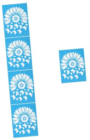 EXCEART 5 Blätter Siebdruck-vorlage Set Zur Herstellung Von Tonohrringen Chalk-mesh-transfers Siebdruck-transferschablonen Siebdruck Schablone Tonschneider Kreide Gittergewebe Haushalt