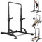VejiA Power Tower Klimmzugstange, multifunktionale, höhenverstellbare Dip-Station, Langhantelständer, Bankdrücken, Kniebeugenständer für Zuhause, Fitnessstudio, Fitne
