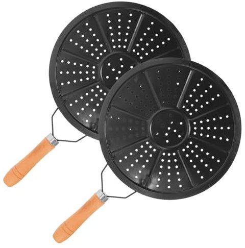 TOPBATHY 2stücke Kaffeematten Isolier-kochpads Mit Holzgriff Isolier-tischpad Kaffee-holzgriffpad Isolier-kochring