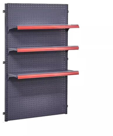 XILYZMO Ineinandergreifende Lamellen Wandverkleidung, Metall Stecktafel Lamellenwand Regalsystem, Stecktafel Organizer System für Wände Garage Werkbank (Farbe : Schwarz, Größe : B-75x120cm)