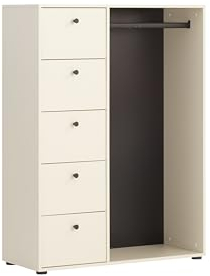 Schildmeyer Garderobenschrank Lovund 701951, cremebeige, 98 x 40 x 132 cm