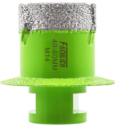 FACHLICH Tile Hole Saw 40MM - Diamond Core Drill Bit Porcelain M14 Thread Sink Washbasin Drain Hole Opener for Marble Ceramic Tile Granite
