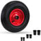 14/35 cm Wheelbarrow Wheel Tyre 4.00-6 PU Heavy Duty Wheel Replacement Tire for Garden Trolley Barrow Go Cart Trailer Truck Black/Red
