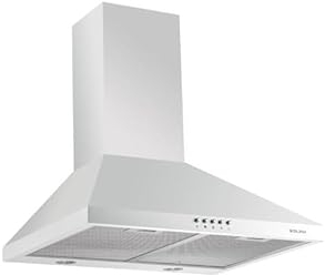 GLEM Hotte Décorative pyramidale aspirante blanc Largeur 60cm Débit d'air 500m3/h