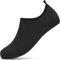 BARFULKER Badeschuhe Herren Damen Wasserschuhe Neopren Schwimmschuhe Strandschuhe Schnell Trocknend Aquaschuhe rutschfest Leicht BarfußSchuhe,Schwarz 37 EU