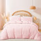 Nayoroom Bettwäsche 135x200 Rosa Getuftet Stickerei Boho Aesthetic Bettbezug Set 2teilig Bohemian Stockholm Style Mädchen Microfaser Wendebettwäsche mit Reißverschluss und Kissenbezug 80x80