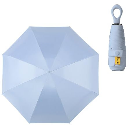 Mini Parapluie Pliant, Paraplu Anti UV, Petit Parapluie de Poche Solide, Protection Contre le Vent et la Pluie, Parfait pour Les Déplacements Quotidiens, Les Voyages et Les Voyages D'affaires