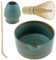 4Pcs Matcha Whisk Set, Japanese Matcha Tea Set,Ceramic Matcha Bowl Matcha Whisk Holder Bamboo Matcha Whisk and Bamboo Scoop Handcrafted Matcha Kit for Traditional Japanese Tea (F)
