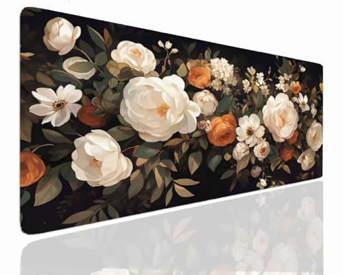 Tappetino Mouse XXL Gaming 1200x600x4mm Tappetino Scrivania Grande Mouse Pad Mat con Bordi Cuciti, Tappetino Gaming Base in Gomma Antiscivolo, Mousepad per Tappetino Mouse e Tastiera PC, Mural