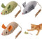 WhizNook 3 Stück Katzenminzen Spielzeug, Katzenspielzeug mit Katzenminze, Katzenspielzeug Maus, Katzenminze Spielzeug für Katzen, Katzenminze Plüsch Spielzeug, für Bewegung und Kauen
