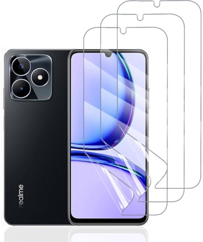 Hhfcryst Protector de Hidrogel Protector para Realme C53, 3 Piezas TPU Protectores de Pantalla HD Transparente Suave (Vidrio no templado)
