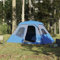 Fasba Familienzelt Campingzelt Trekkingzelt Wanderzelt Zelt Wasserdicht 6 Personen Blau Quick Release Wasserdicht