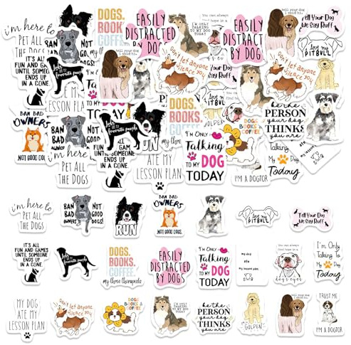 46 Stück Niedliche Hund Aufkleber, Kawaii Hund Stickers, DIY Dekoration Aufkleber Set für Reisekoffer, Laptop, Planer, Kalender, Scrapbook, Koffer, Notebooks, Journal