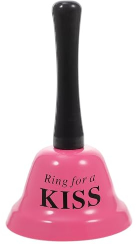 Besportble Handglocke Metall Klingel Kreative Serviceklingel Mit Buchstabenmotiv FüR Junggesellenabschied Party Café Und BüRo Tragbare Tischklingel Mit Klarem Klang 2.95X2.95X5.31 Zoll