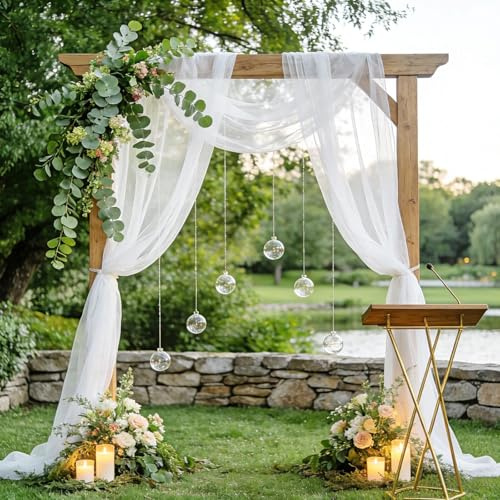 Weißer Tüllstoff 6m x 160cm, Soft Tüllstoff Tüll Stoffe Zum Dekorieren, Weiß Tüll Tüllrock Tischläufer für Hochzeit Vorhang Hochzeitsbogen Party Geschenke Basteln