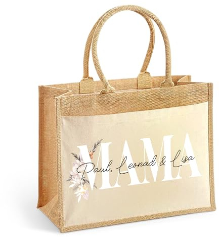 Love Faith Personalisierte Jute-Canvas-Tasche - Individuelle Einkaufsstasche - Robuste und umweltfreundliche Stofftasche