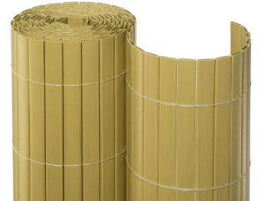 NOOR PVC Sichtschutzmatte - wetterfester Sichtschutzzaun für Balkon, Terrasse und Garten - stabile Balkonverkleidung als Sichtschutz - einfache Montage der Zaunblende - Bambus 200 cm x 3 m