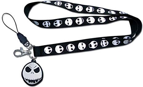 Disney L'étrange Noël de Mr Jack Porte-clé avec Pendentif en Forme de tête de Mr Jack et Cordon