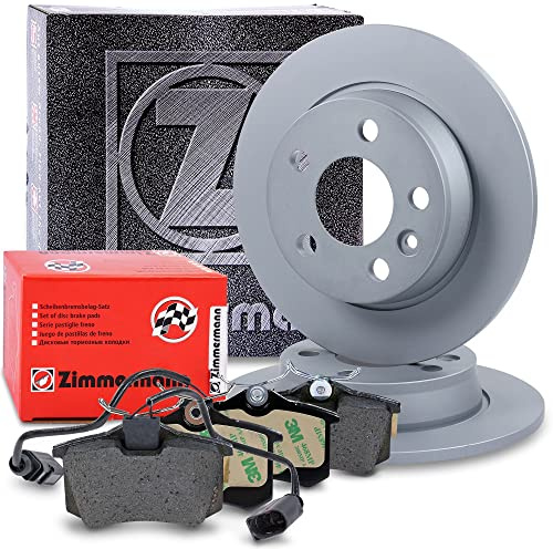 ZIMMERMANN Bremsenset Hinterachse inkl. Bremsscheiben Ø 268 mm Voll + Bremsbeläge hinten + Verschleißkontakt Kompatibel mit FORD GALAXY I (WGR), SEAT ALHAMBRA (7V8, 7V9), VW SHARAN (7M8, 7M9, 7M6)