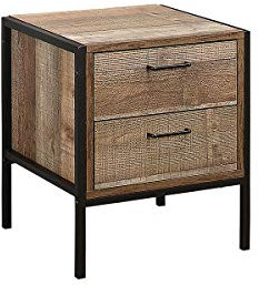 Birlea Urban 2 Drawer Bedside, Wood, Rustic