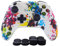 Hikfly Silicone Gel Anti scivolo Copertura del Regolatore Pelle Protettore Caso per Controller Xbox One S/Xbox One X Videogiochi (1 x controller covercon 8 x Thumb grips caps)(vernici bianche)