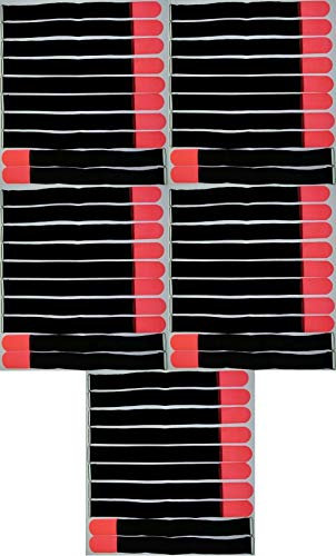50x 50 cm x 50 mm wiederverschließbare Klett-Kabelbinder NEON ROT mit Metall-Öse - Kabel-Klettband 500 mm wiederverwendbar