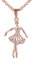 Unendlich U Damen Mädchen Halskette 925 Sterling Silber Zirkonia Ballerina Anhänger Kettenanhänger Kette mit Anhänger Schmuck Geschenk für Weihnachten,Rosegold